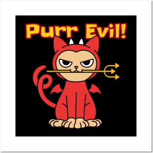 Evil Cat Funny Pure Evil LOL Posters and Art